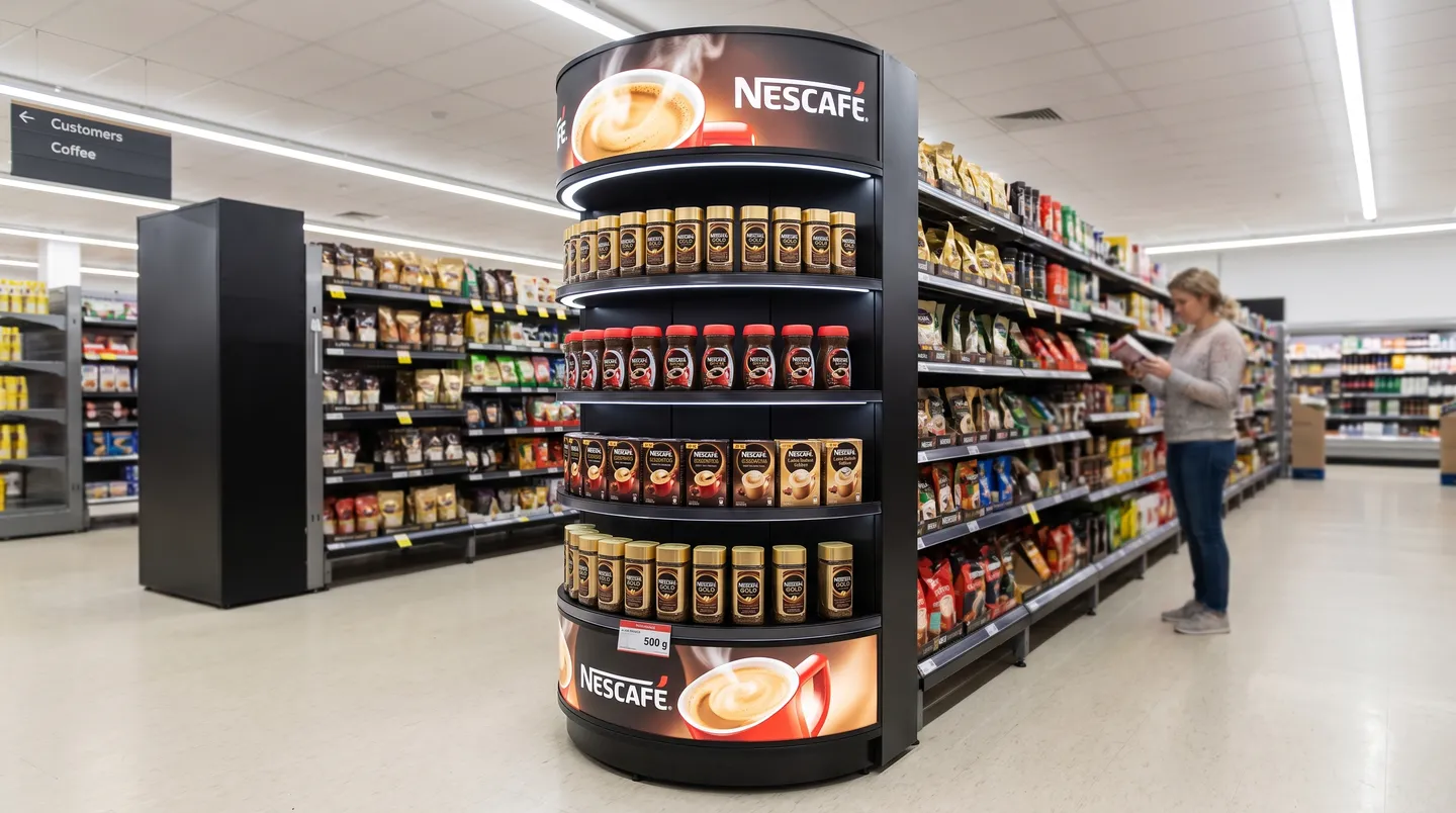 Halo 180 unit as a grocery end-cap