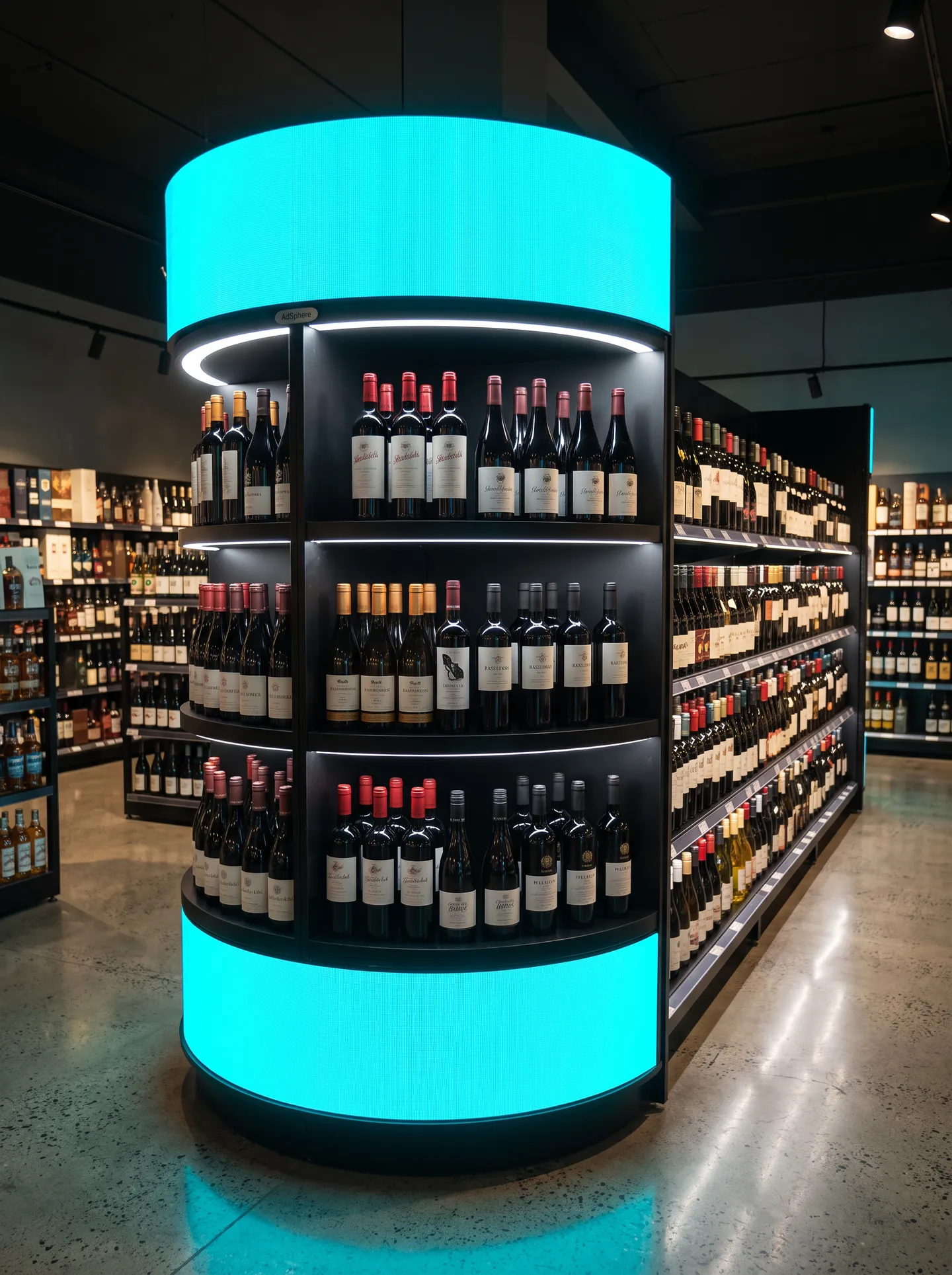 Halo 180 unit in a liquor store