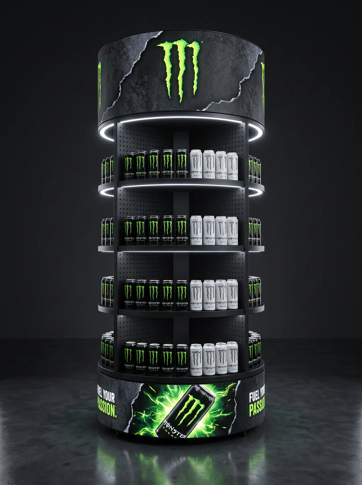 Halo 360 full tower with an energy drink campaign